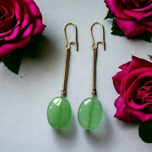 LILOVE ESSENTIALS drop dangle earrings featuring Green Aventurine